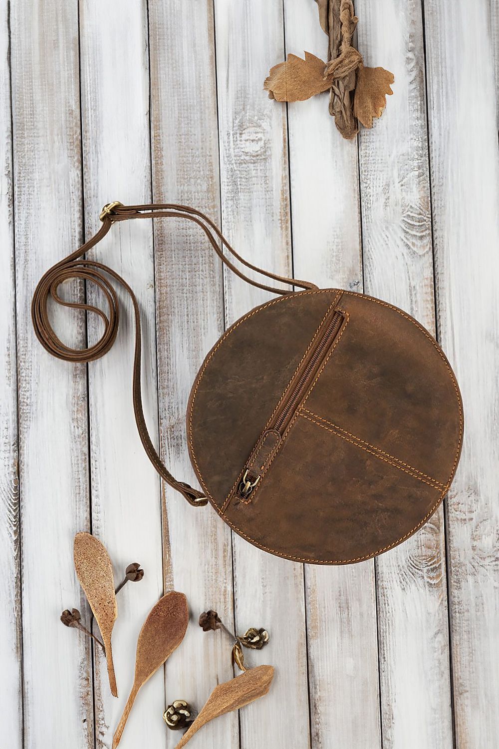 Borsa di pelle naturale model 191523 Galanter