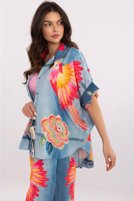 Camicia a manica corta model 210033 Italy Moda