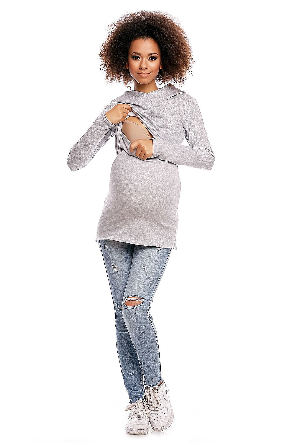 Felpa premaman model 84459 PeeKaBoo