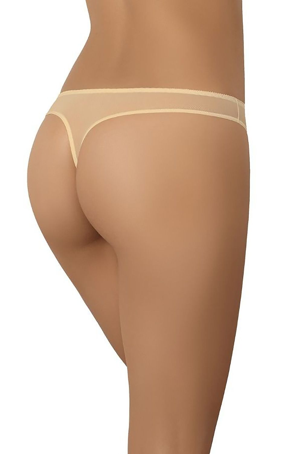 Vista posteriore di un perizoma beige del set Teyli 182854, mostra la vestibilità