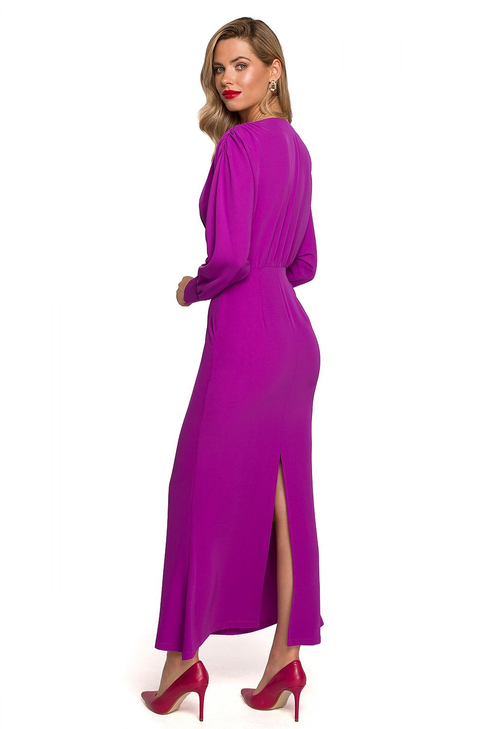 Vestito lungo model 138748 Makover verde retro