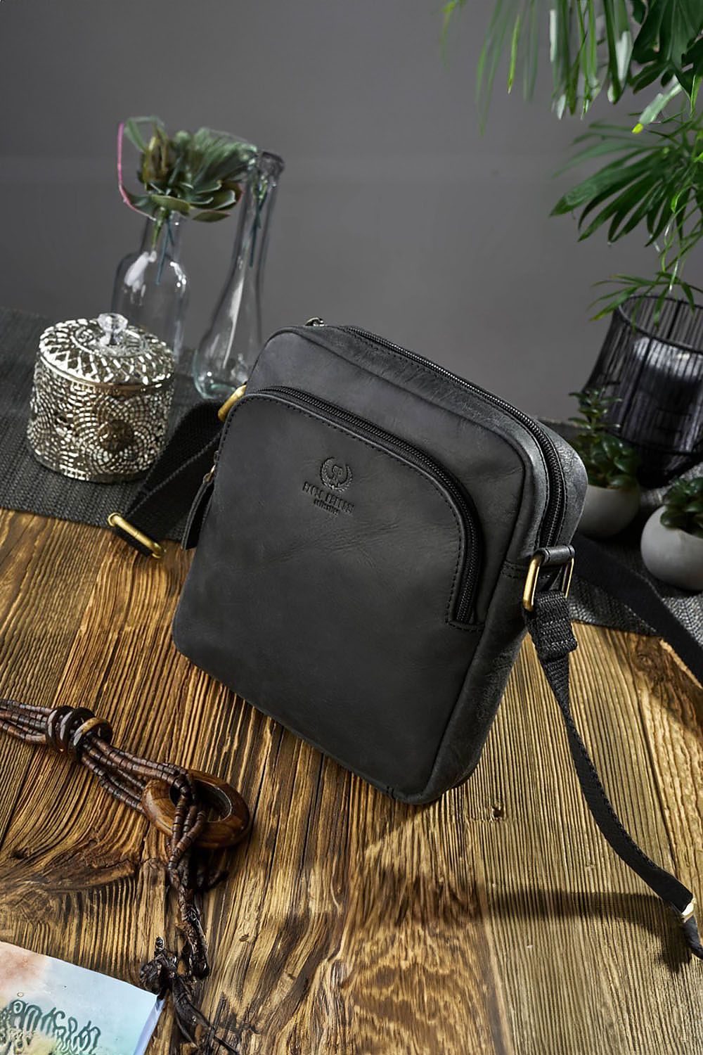  Borsa di pelle naturale model 191536 Galanter 