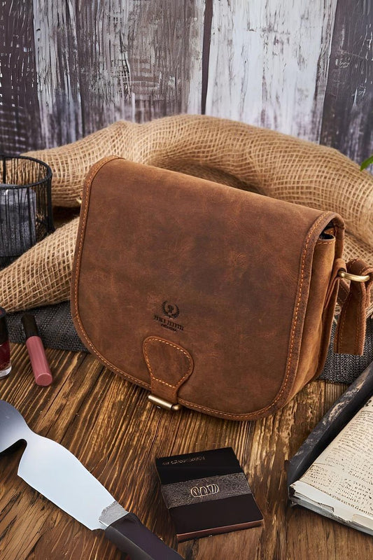  Borsa di pelle naturale model 193247 Galanter 