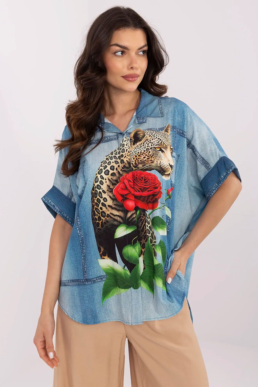  Camicia a manica lunga  model 210971 Italy Moda 