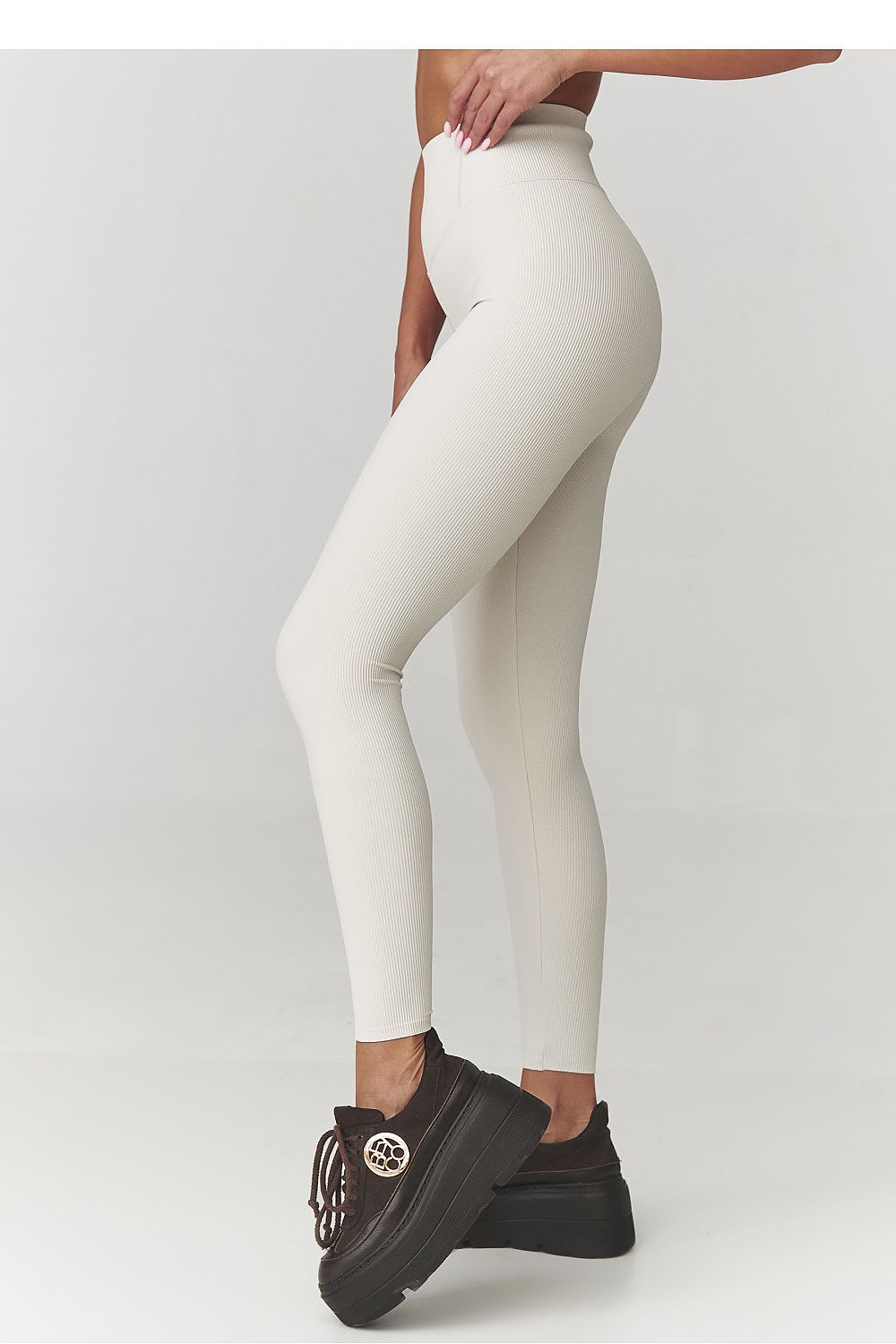  Leggins lughi model 220766 Makadamia 