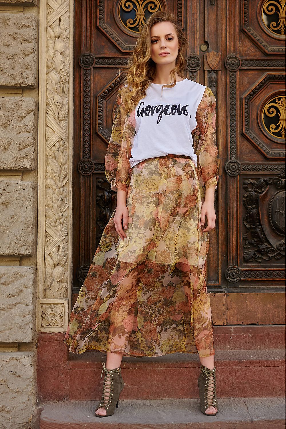 Gonna lunga model 145581 Makadamia 
