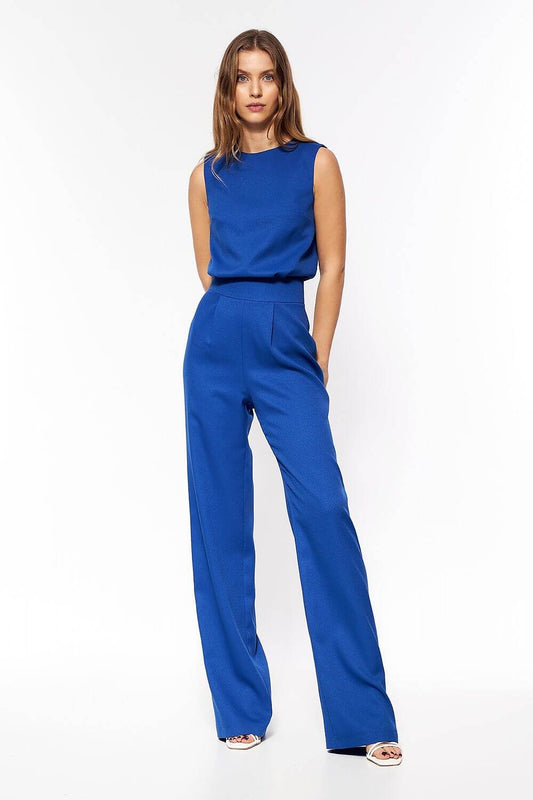 Jumpsuit donna azzurra Nife elegante con vita definita e pantaloni a gamba dritta 164550 Nife 