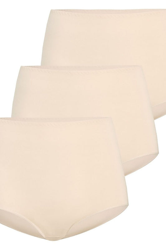 Confezione di 3 slip a vita alta in bambù beige 183582 Teyli 